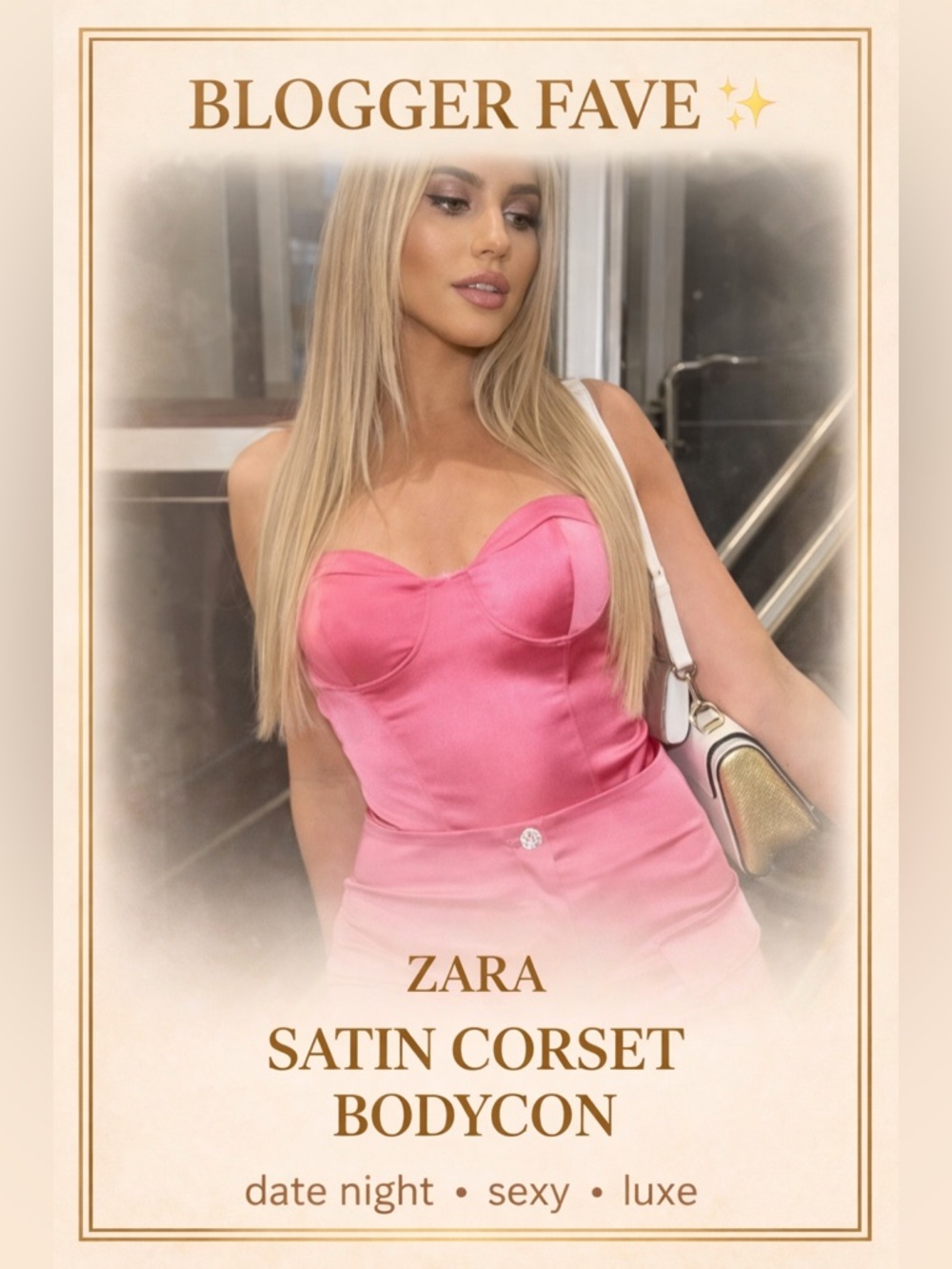 Zara Pink Satin Corset Bodysuit NWOT | Blogger Favorite Date Night Top Sexy Luxe - Picture 2 of 11